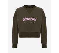 Sweat-shirt Santini Brand vert intense femme - M