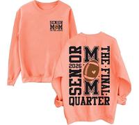 Sweat-shirt Senior Mom The Final 2026, haut graphique personnalisé pour la classe de 2026, Hami Orange, S