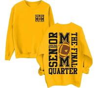 Sweat-shirt Senior Mom The Final 2026, haut graphique personnalisé pour la classe de 2026, jaune, L