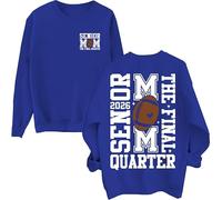 Sweat-shirt Senior Mom The Final 2026, haut graphique personnalisé pour la classe de 2026, Klein Blue, L