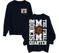 Sweat-shirt Senior Mom The Final 2026, haut graphique personnalisé pour la classe de 2026, Noir , XL