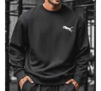 Sweat-shirt-shirt ample à col rond en molleton avec imprimé de tigres, léopards et bêtes sauvages de couleur unie pour hommes, Sweat-shirt-shirt d'automne et d'hiver à Londres, Sweat-shirt-shirt matel