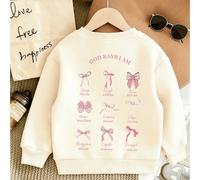Sweat-shirt-shirt avec slogan graphique "Dieu a dit que je suis..." pour préadolescentes, automne/hiver. Décontracté, mode, ample et confortable. Convient pour le port quotidien, les sports, les voyag