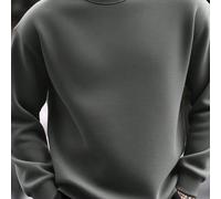 Sweat-shirt-shirt col rond décontracté pour hommes, pull polyvalent tout-aller, essentiel pour le style de rue en superposition, automne/hiver L,M,S,XL,XS,XXLUnicoloreTissu tricoté