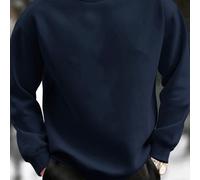 Sweat-shirt-shirt col rond pour hommes, automne/hiver, tout-aller | Top décontracté polyvalent | Essentiel pour le style de rue en superposition L,M,S,XL,XS,XXLUnicoloreTissu tricoté
