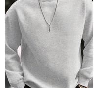 Sweat-shirt-shirt col rond tout-aller pour hommes, design minimaliste, polyvalent pour un usage casual, essentiel pour les superpositions, convient pour un port léger quotidien, printemps/automne L,M,