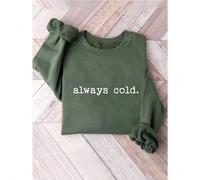 Sweat-shirt-shirt décontracté à manches longues, col rond, avec impression de lettres et doublure thermique pour femmes. Idéal pour l'automne/l'hiver, la remise des diplômes, la rentrée scolaire, la r