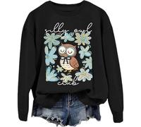 Sweat-shirt Silly Owl Club, sweat-shirt amusant hibou, t-shirts graphiques pour femmes et hommes, Noir , XXL