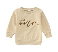 Sweat-Shirt Sport Filles Pulls Décontracté Enfant Tricoté Uni Tenue Manches Longues Partie Lettres Imprimées Pull Ample Confortable pour Automne Hiver 5-12 Ans