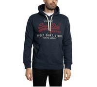Superdry Sweat à capuche VL Heritage Relaxed logo vintage Bleu Taille L Homme