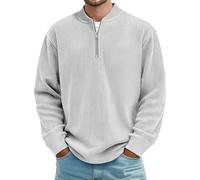 Sweat-Shirt, Sweat-Shirt à Demi-Zip, Manches Longues, Pull décontracté, Sport, vêtements d'extérieur, Polaire légère et Respirante