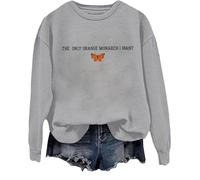 Sweat-shirt « The Only Monarch I Want » - T-shirt graphique monarque papillon - Lettre amusante imprimée, gris, M