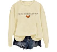 Sweat-shirt « The Only Monarch I Want » - T-shirt graphique monarque papillon - Lettre amusante imprimée, Khika., 3XL
