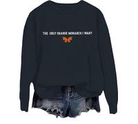 Sweat-shirt « The Only Monarch I Want » - T-shirt graphique monarque papillon - Lettre amusante imprimée, Noir , 3XL