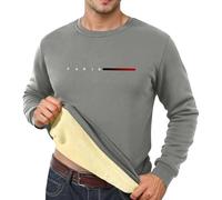 Sweat-shirt thermique confortable avec col rond, manches longues, t-shirt de sport décontracté pour le quotidien et l'entraînement, gris foncé, XL
