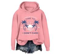 Sweat-shirt Time To I Don't Care We Really Don't Care, rose, L