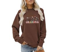 Sweat-shirt uni imprimé amusant pour femme - Sweats à fleurs sauvages pour femme - Décontracté d'été - Motif floral - Joli amateur de jardin - Pull à manches longues pour l'extérieur - Cadeaux de Noël