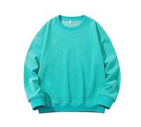 Sweat-shirt uni léger à manches longues pour homme - Sweat à capuche à manches longues pour l'extérieur - Vêtements pour entraînement intérieur et extérieur, bleu clair, M