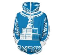 Sweat Shirt Unisexe À Capuche Imprimé État D'Israël Emblème National Veste Polaire Multifonction Taille Grande Coupe Ample Coupe Vent Pratique Polyvalent Doublure Chaude Manches Et Ourlet