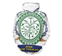 Sweat Shirt Unisexe À Capuche Imprimé Niue Emblème National Veste Polaire Multifonction Taille Grande Coupe Ample Coupe Vent Pratique Polyvalent Doublure Chaude Manches Et Ourlet