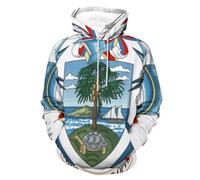 Sweat Shirt Unisexe À Capuche Imprimé République des Seychelles Emblème National Veste Polaire Multifonction Taille Grande Coupe Ample Coupe Vent Pratique Polyvalent Tissu Souple Extensible Poche