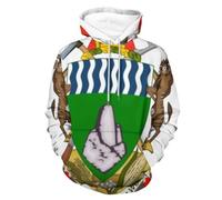 Sweat Shirt Unisexe À Capuche Imprimé République du Zimbabwe Emblème National Veste Polaire Multifonction Taille Grande Coupe Ample Coupe Vent Pratique Polyvalent Doublure Chaude Manches Et Ourlet