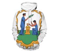 Sweat Shirt Unisexe À Capuche Imprimé Saint-Vincent-Et-Les-Grenadines Emblème National Veste Polaire Multifonction Taille Grande Coupe Ample Coupe Vent Pratique Polyvalent Doublure Chaude Manches Et