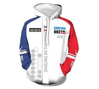 Sweat-Shirt Unisexe Anime Sweat à Capuche Darling in The FRANXX Long Sleeve Cosplay Hoodie Funny Cartoon Sports Pullover for Zero Two Fans