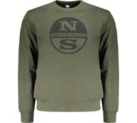 Sweat-shirt vert pour hommes : manches longues, col rond, tissu doux, logo imprimé, taille : S Couleur : Verde