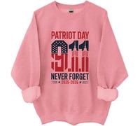 Sweat-shirt « We Will Never Forget 9/11 », chemise pour la fête nationale du souvenir, jamais oublier 9/11 chemises femmes hommes, rose, L