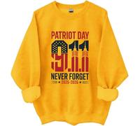 Sweat-shirt « We Will Never Forget 9/11 », chemise pour la fête nationale du souvenir, jamais oublier 9/11 chemises femmes hommes, jaune, XXL