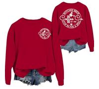 Sweat-shirt Witches Brew Coffee pour femme - Sweat d'Halloween pour femme - Inscription « Witches Brew Coffee Stop In For A Spell », bordeaux, L