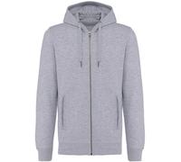 Sweat Shirt Zippé À Capuche Coton Bio - Mixte - K4008 - Gris Oxford