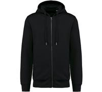 Sweat Shirt Zippé À Capuche Coton Bio - Mixte - K4008 - Noir