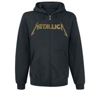 Sweat-shirt zippé à capuche de Metallica - Hetfield Iron Cross Guitar - S à L - pour Homme - noir S