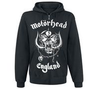 Sweat-shirt zippé à capuche de Motörhead - England - S à 5XL - pour Homme - noir 4XL