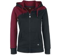Sweat-shirt zippé à capuche de RED by EMP - Freaking Out Loud - M à 5XL - pour Femme - bordeaux/noir XXL