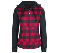 Sweat-shirt zippé à capuche de RED by EMP - Stay Different - S à 5XL - pour Femme - noir/rouge 4XL