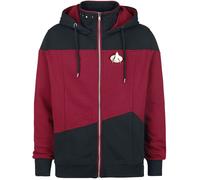 Sweat-shirt zippé à capuche de Star Trek - La Nouvelle Génération - S à 5XL - pour Unisexe - rouge/noir XL