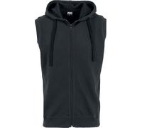 Sweat-shirt zippé à capuche de Urban Classics - Sleeveless Terry Zip Hoodie - S à 4XL - pour Homme - noir 4XL