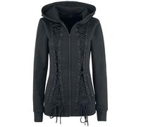 Sweat-shirt zippé à capuche Gothic de Gothicana by EMP - The Witching Hour - S à 5XL - pour Femme - noir M