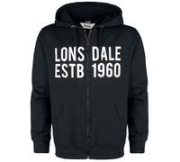 Sweat-shirt zippé à capuche - LONSDALE LONDON - Solfach - Noir - Regular - Manches longues S