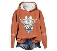 Sweat-shirts à capuche en forme de vache des Highlands pour femmes avec capuche, pulls de Noël, sweats à capuche en forme de vache des Highlands, grande taille, décontractés, amples, pullover mignon