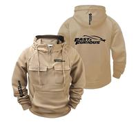 Sweat Shirts À Capuche Imprimés pour Hommes Collection F.u.r.IO.u.s F.l.y F.a.s.t Vestes Décontractées Pulls De Fitness Demi Zip Vêtements Sport-KQSe||s