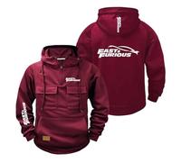 Sweat Shirts À Capuche Imprimés pour Hommes Collection F.u.r.IO.u.s F.l.y F.a.s.t Vestes Décontractées Pulls De Fitness Demi Zip Vêtements Sport-JHSe||3X_l