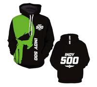 Sweat Shirts À Capuche pour Homme Collection Printemps Automne Streetwear in.di.an.AP.OL.is 500 Pull Over avec Poche Imprimé Veste Décontractée Style-F||XX_l