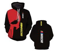 Sweat Shirts À Capuche pour Hommes Vestes Graphiques N.A.SC.A.R avec Poches Pulls Manches Longues Amples De Sport Vêtements Gym Manteaux Printemps-D||XX_l