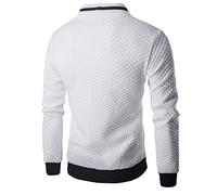 Sweat-shirts à manches longues avec fermeture éclair complète pour hommes, sans capuche, cardigans pour hommes, pull à manches longues léger à carreaux, veste en tissu bomber pour hommes, pull en