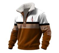 Sweat-shirts chrétiens pour homme, fermeture éclair quart de fermeture éclair, doublure en polaire, col montant, sweatshirts Jésus Faith Crosses imprimées 1/4 fermeture éclair à manches longues pull