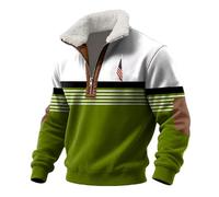 Sweat-shirts chrétiens pour homme, fermeture éclair quart de fermeture éclair, doublure en polaire, col montant, sweatshirts Jésus Faith Crosses imprimées 1/4 fermeture éclair à manches longues pull